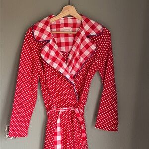 Vintage Raymond’s Red Polka Dot and Gingham Robe